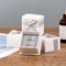 ผ้าไหมพิมพ์สกรีนกระดาษเครื่องประดับบรรจุภัณฑ์ 2 แหวนกระดาษแข็งกล่องแต่งงาน